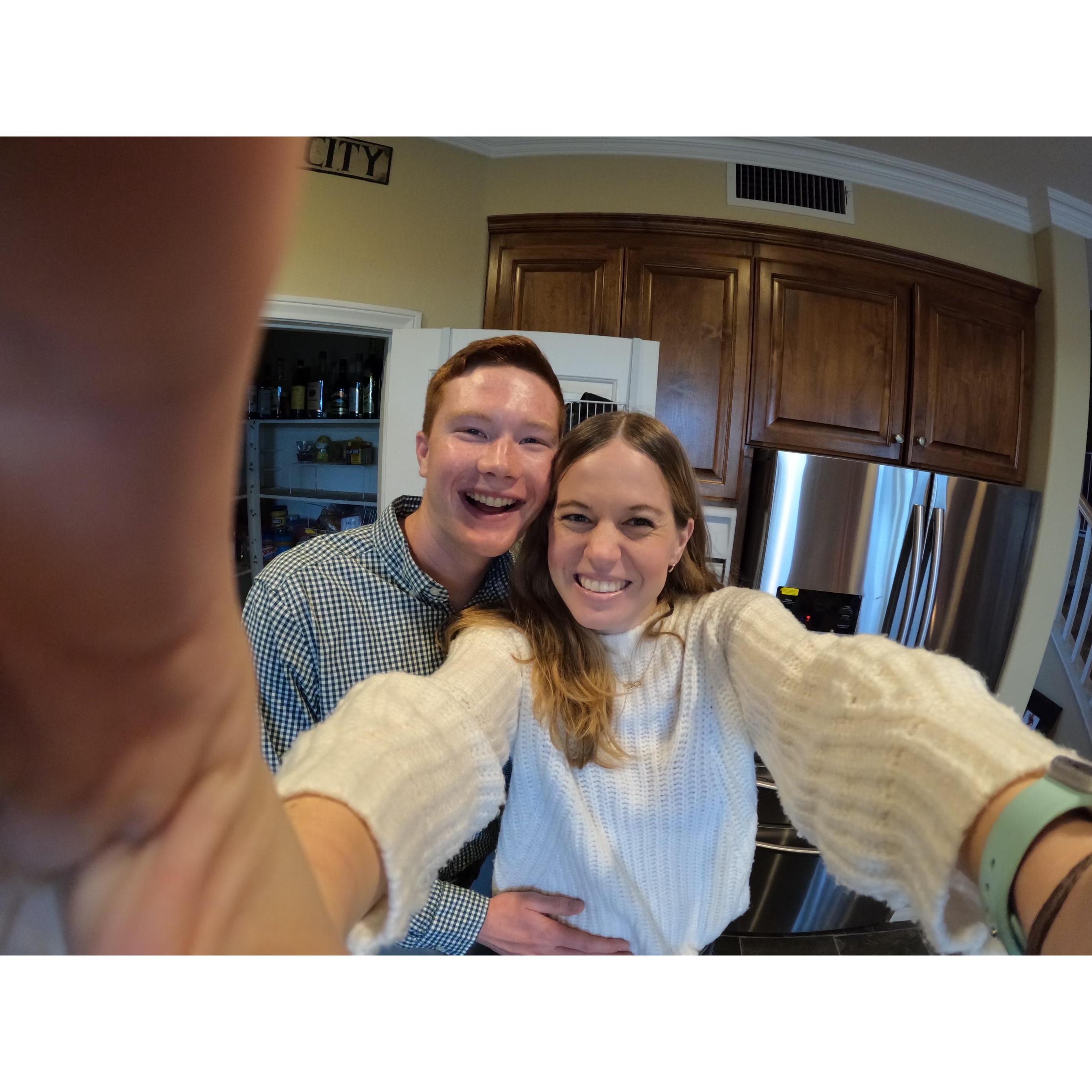 Us on our first Christmas together...with Meghan's chubby cheeks from her wisdom teeth removal!
