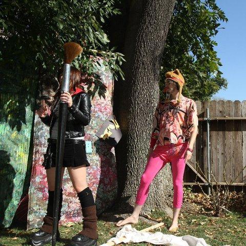 Adam & Christin on the set of The Fabulous Rave Dance Party Vixen's.