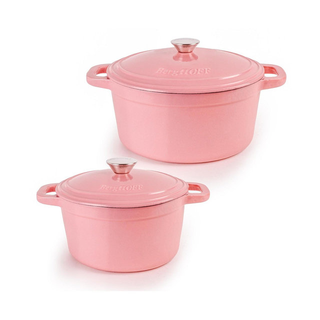 BergHOFF Neo 4pc Cast Iron Cookware Set, 3qt. & 7qt.