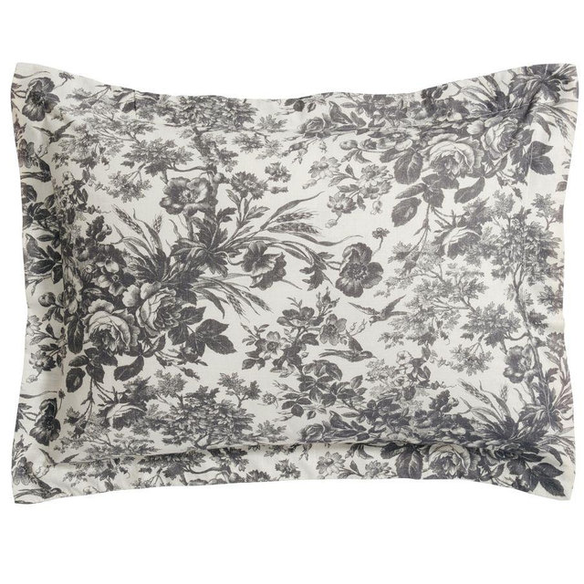 Sorrel Toile Sham, Charcoal, Standard, Set of 2