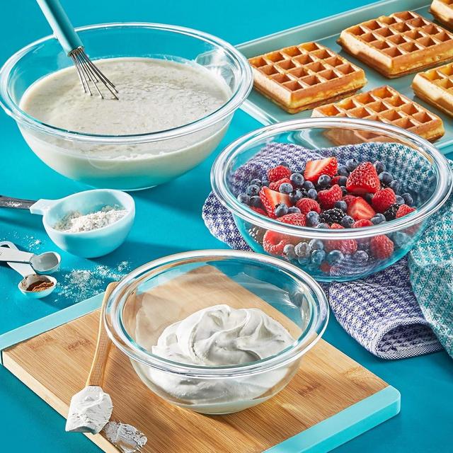 Pyrex Glass 3-Piece Mixing Bowl Set