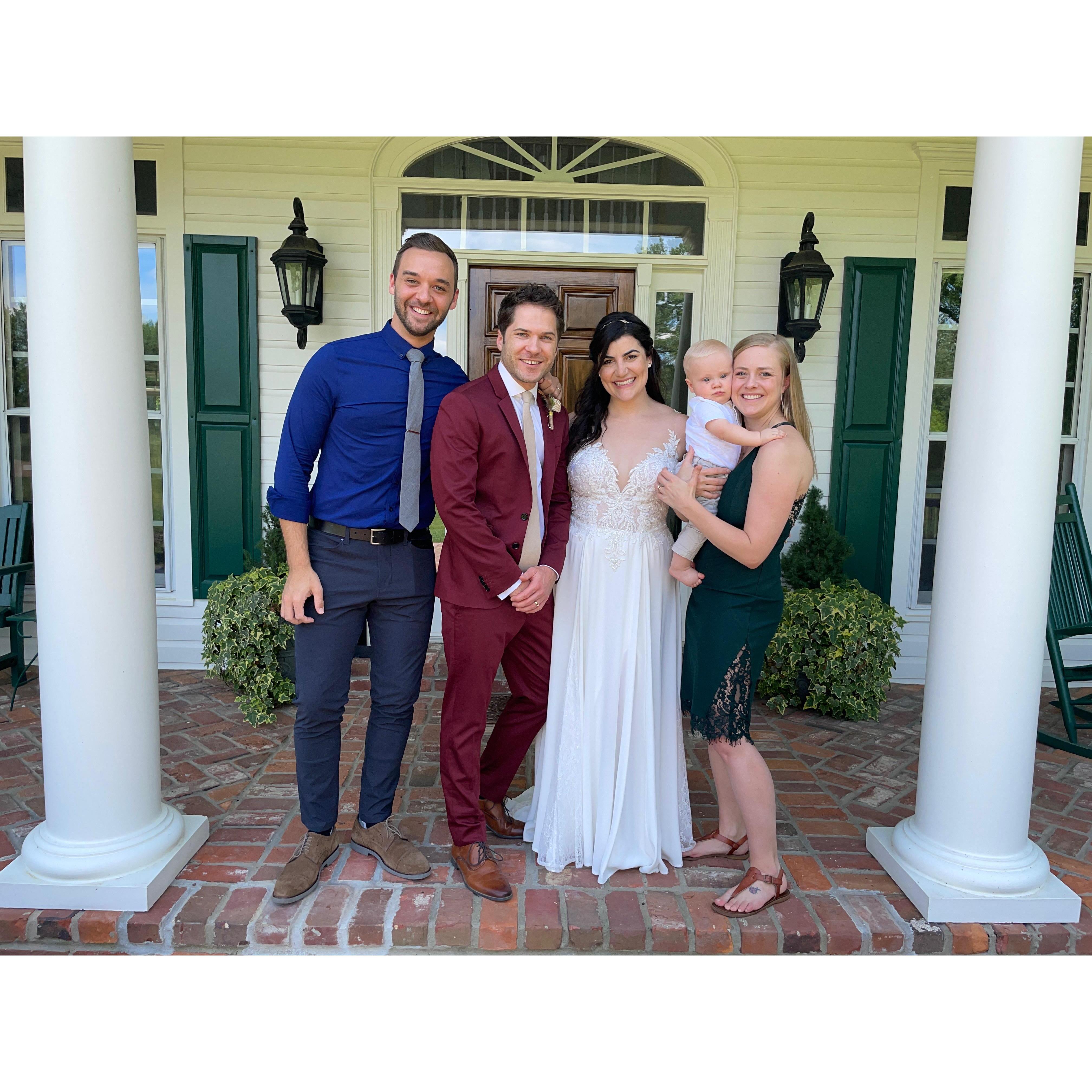 One of the best parts about this trip was being able to bring the celebration to some who couldn't be with us on our wedding day. Here with Dan, Ashley, and baby August Gallun in Tennessee!