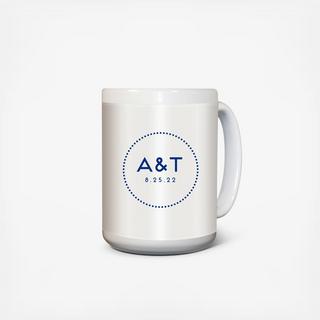 Dotted Circle 11 Oz. Ceramic Mug - Personalized