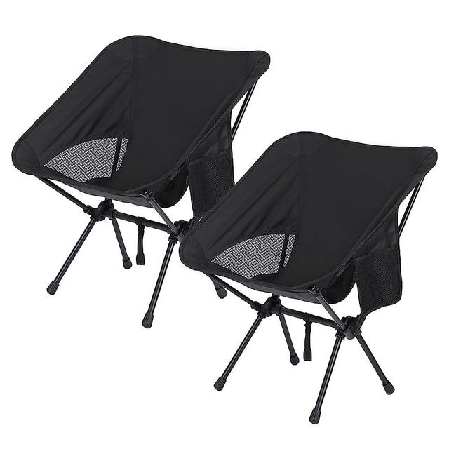 LIANTRAL Camping Chair, 2-Pack Collapsible Folding Camp Chairs with Carrying Bag Small Portable Outdoor Chair for Camping Hiking Backpacking