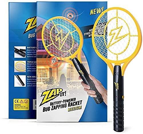 Zap It Bug Zapper Battery Powered (2xAA Included) Bug Zapper Racket, 3,500 Volt
