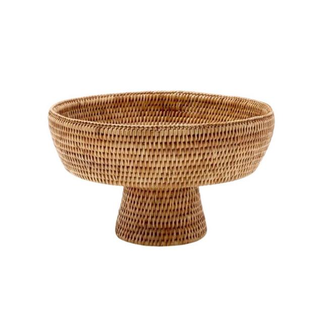 Rattan Footed Bowl, Large