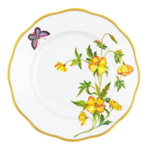 Herend American Wildflowers Salad Plate (Evening Primrose)
