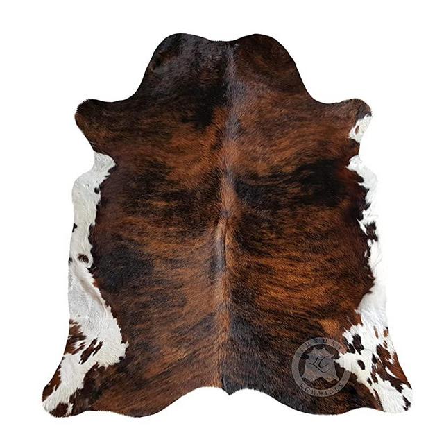 Dark Brindle Cowhide Rug Size 6ft x 7ft 180 cm x 210 cm Approx