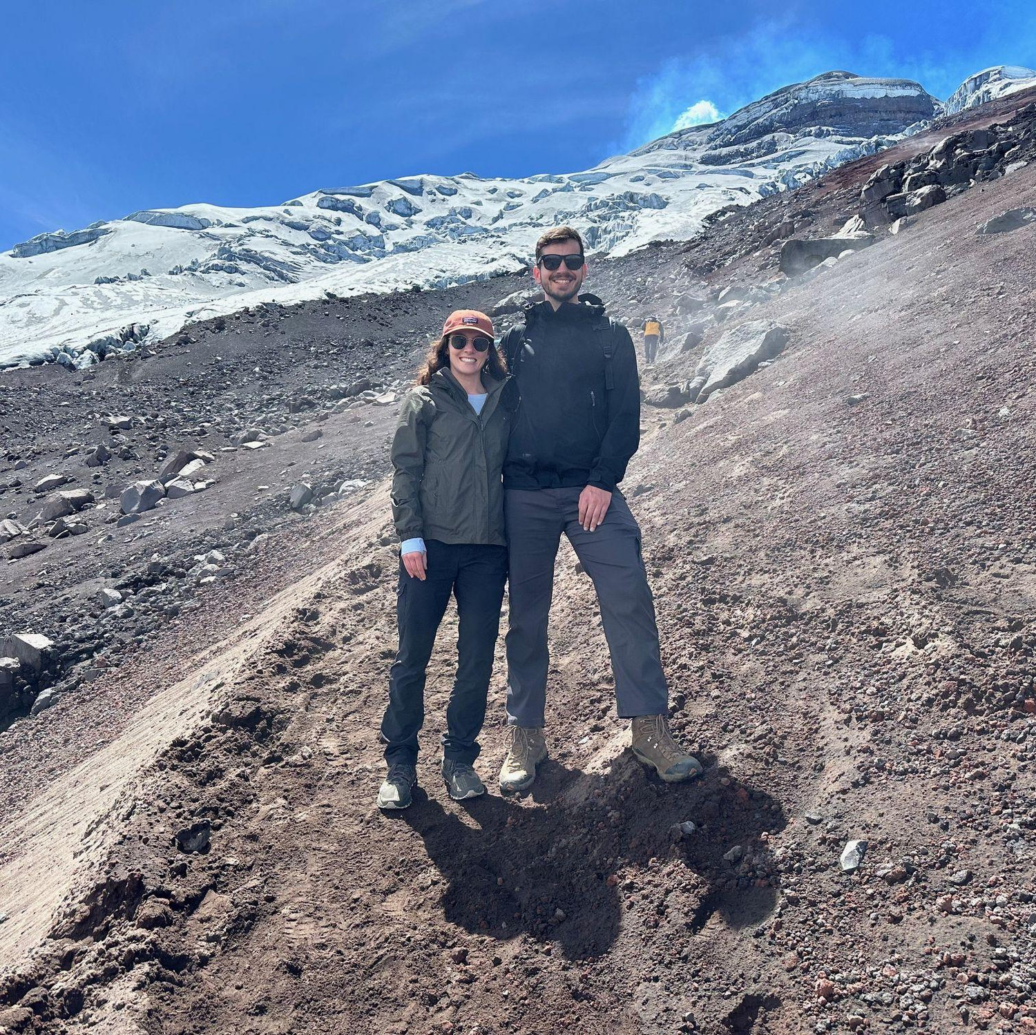 Hiking up Cotopaxi in Ecuador