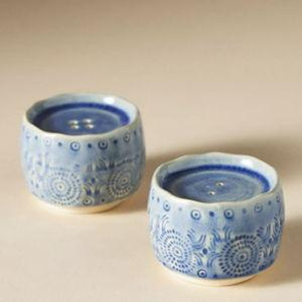 Old Havana Salt & Pepper Shakers - Wedgewood Blue