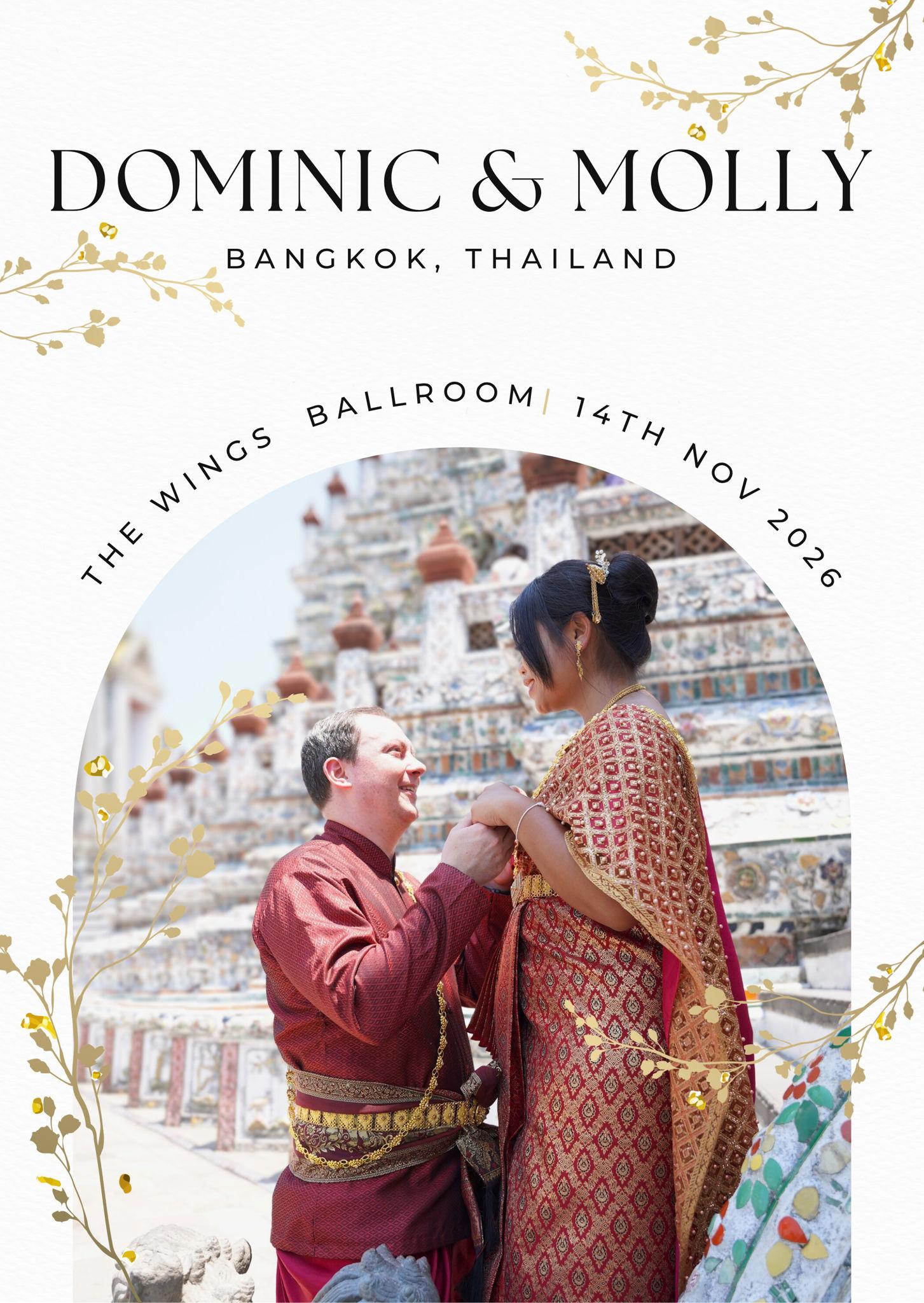 The Wedding Website of Dominic Kennedy and Molly Takhiansok