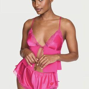 Tease Satin & Chiffon Flyaway Cami Set