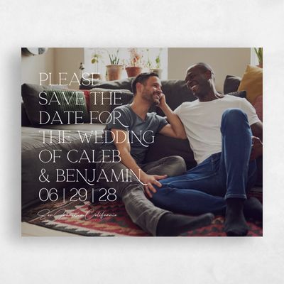 White Fall Wedding Save the Date - Hasbrouk Photo