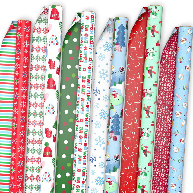 Hallmark Reversible Christmas Wrapping Paper Rolls for Kids'