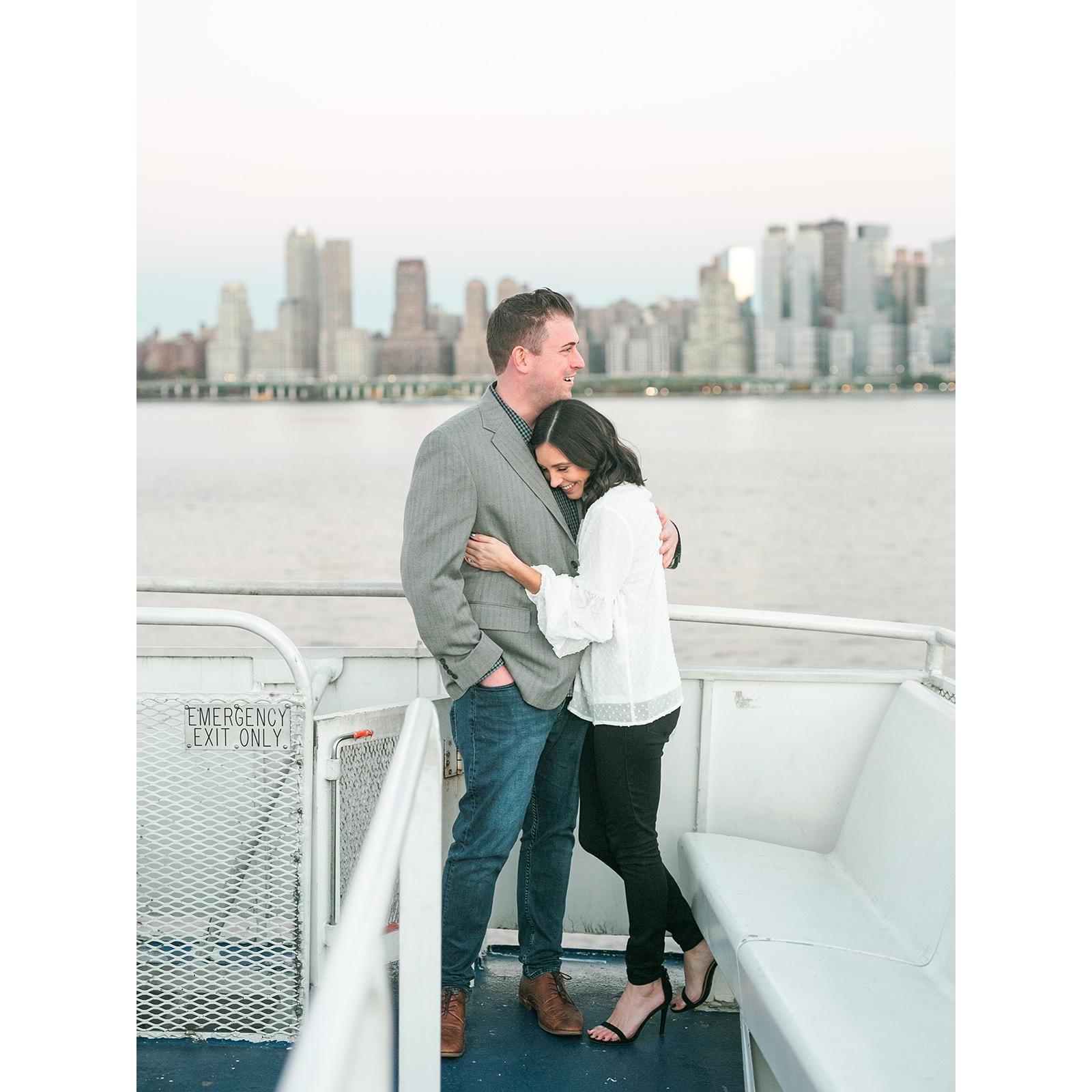 On the ferry to New York City