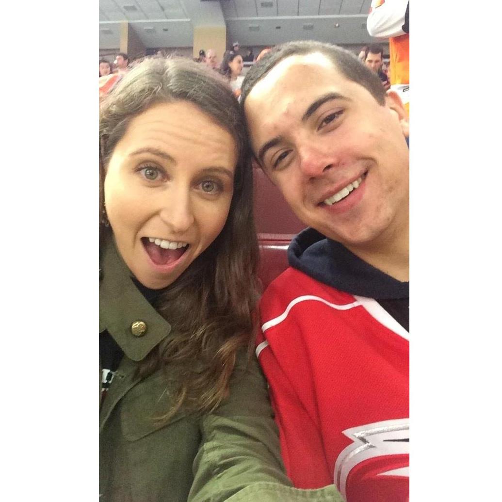 Lauren loves Alex enough to go to a hockey game!