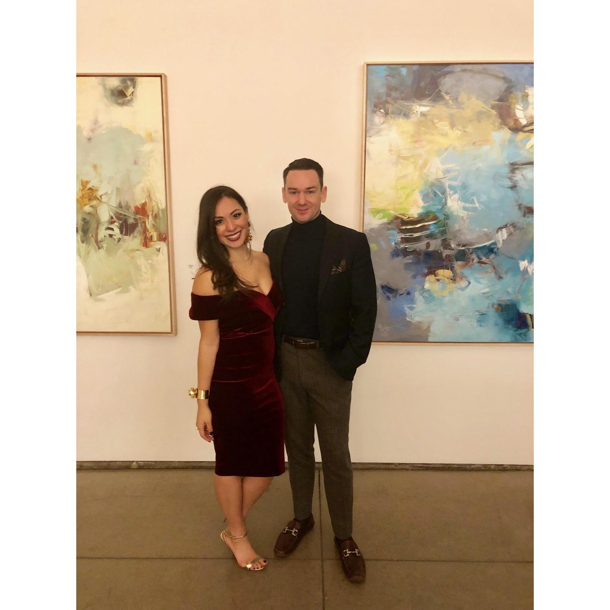 Our first picture together at Nathan's company Christmas Party 2018