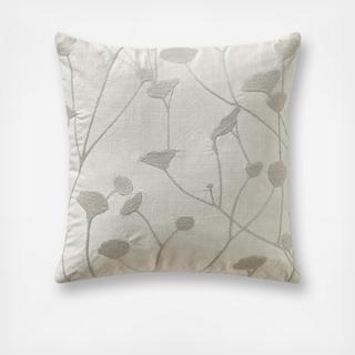 Driftwood Floral Embroidered Pillow