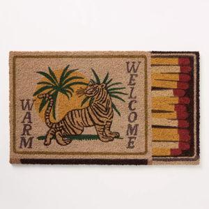 Matchbook Tiger Coir Printed Doormat