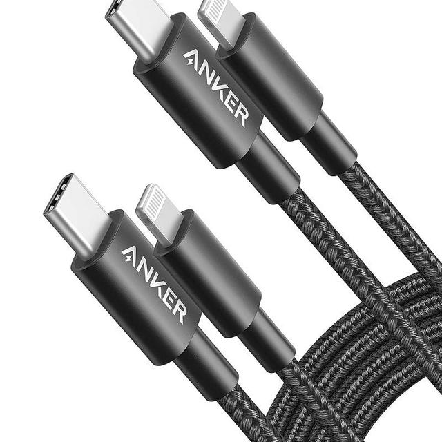 Anker New Nylon USB C to Lightning Cable, Apple MFi Certified for iPhone 14 Series, and More (6FT, 2Pack,Black)