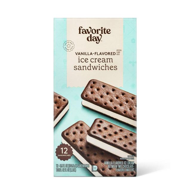 Vanilla Ice Cream Sandwiches - 42oz/12ct - Favorite Day™