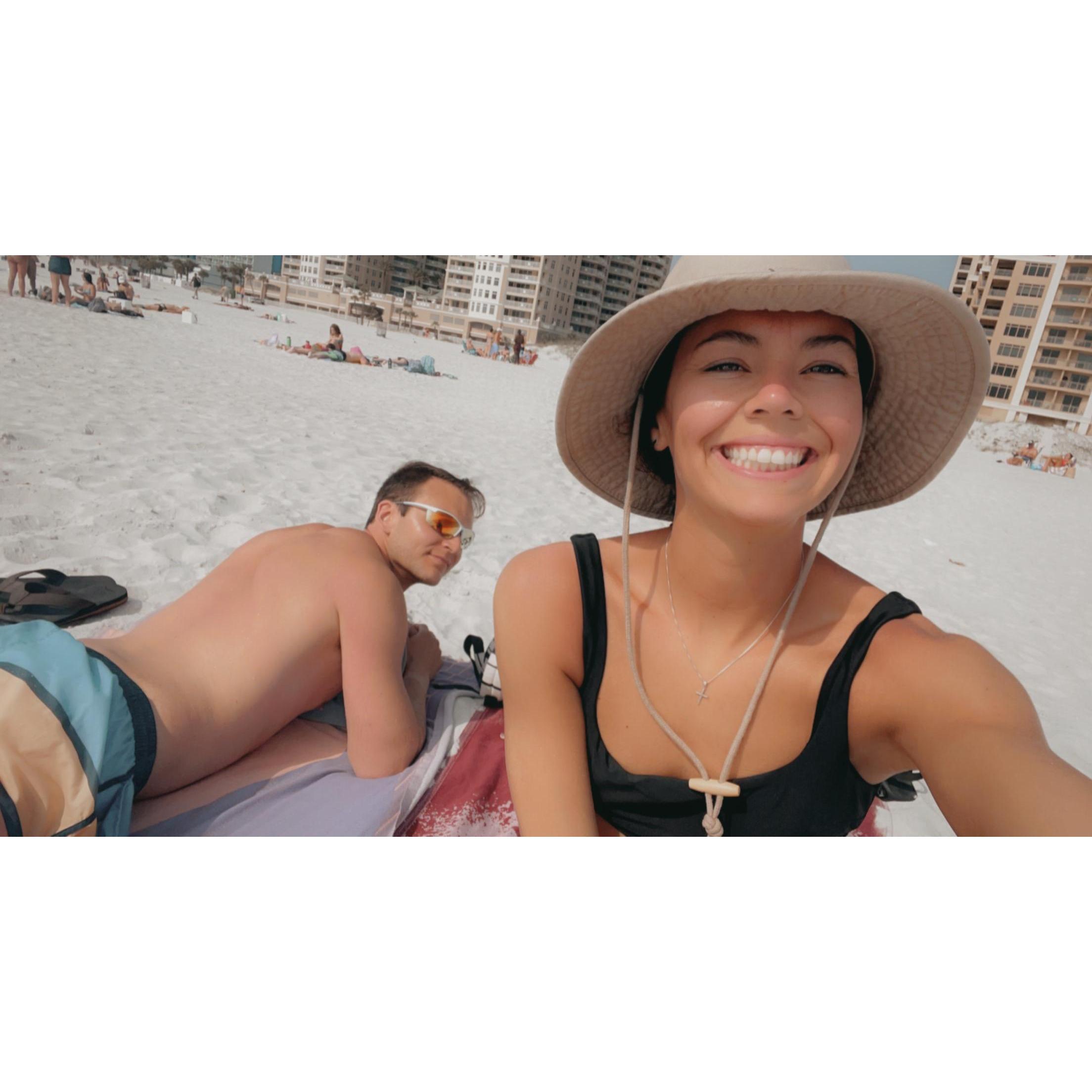 Soakin' up the sun on Clearwater Beach in Clearwater, FL
