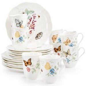 Lenox Butterfly Meadow 18-Piece Dinnerware Set + 2 Bonus Mugs, A Macy's Exclusive Style 