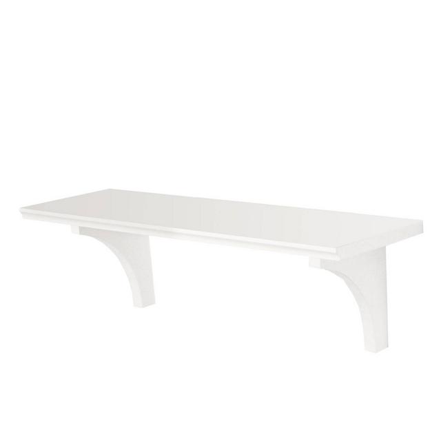 7.5" x 43" Mission Shelf with Bracket White - InPlace