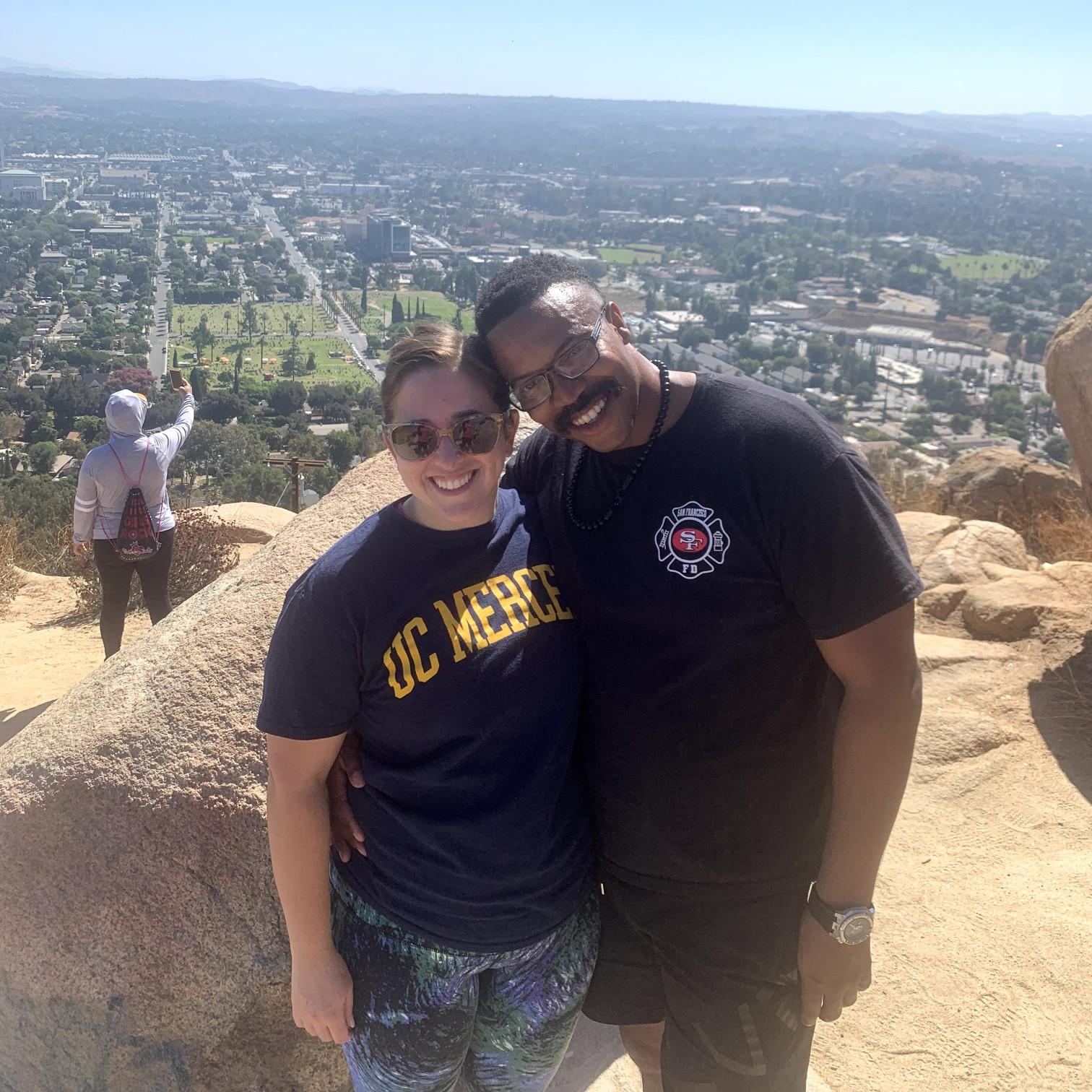 Hiking in Riverside with family.
