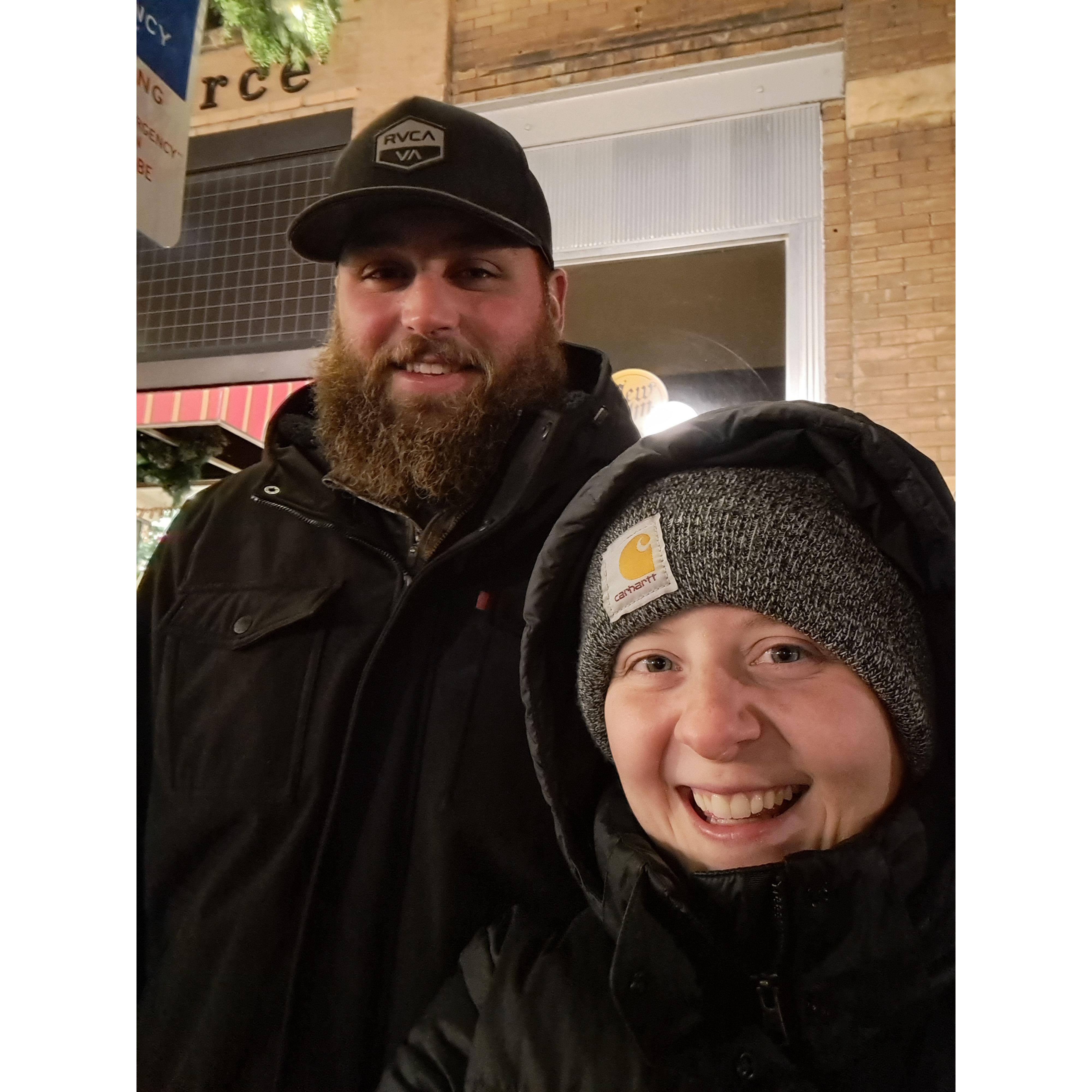 Impromptu holiday parade after getting a Christmas tree for Jenny's house. New tradition??