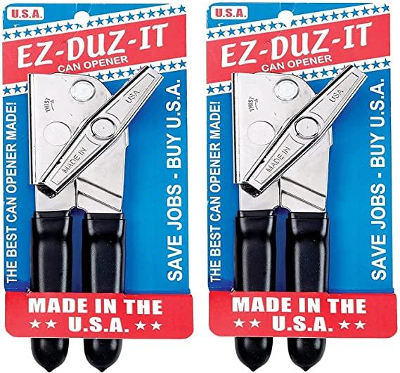 EZ-DUZ-IT Deluxe Can Opener with Black Grips