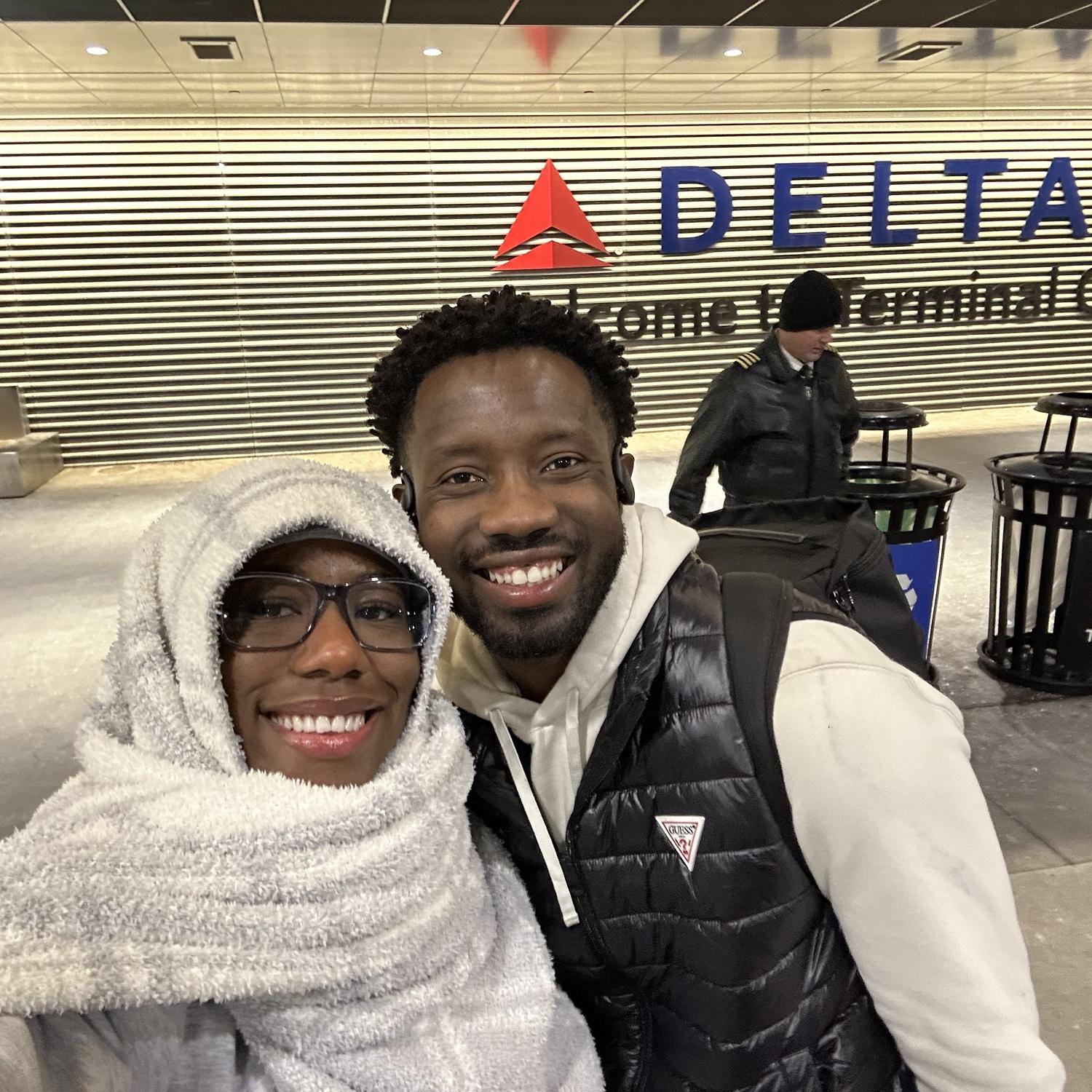 Getting off the plane in NYC! 🛬