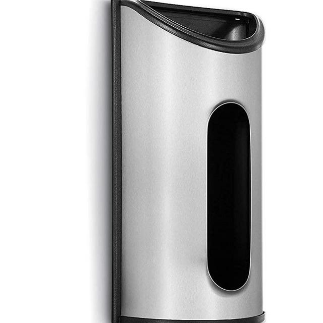 Stainless Steel Wall Mount Grocery Bag Dispenser, Malmo Plastic bag saver,Anti-Fingerprints, Silver…