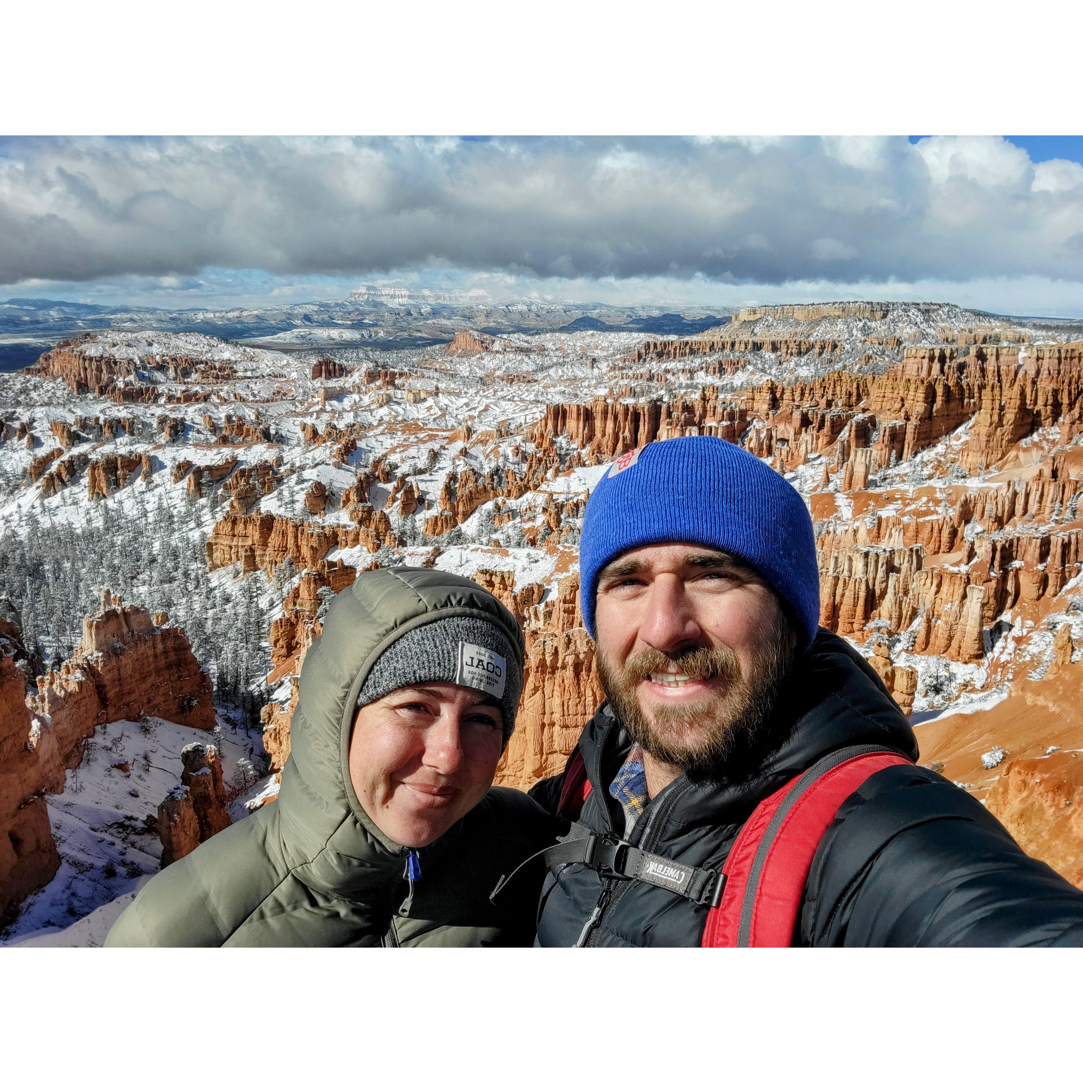 Freezing at Bryce Canyon, Utah in 2022