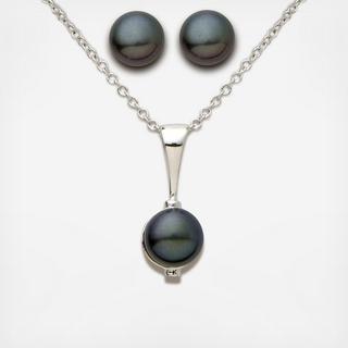 Cable Chain Pearl Set