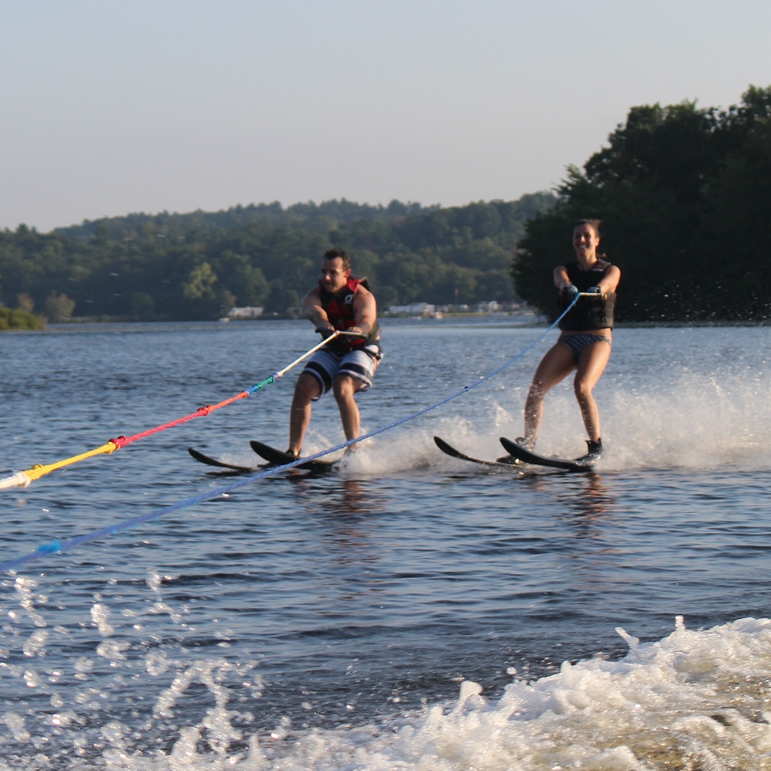 Skiing on our birthday at Pachaug!