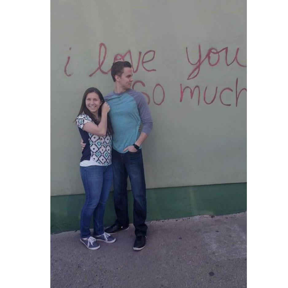 Chaz's first visit to Austin had to include the iconic wall!