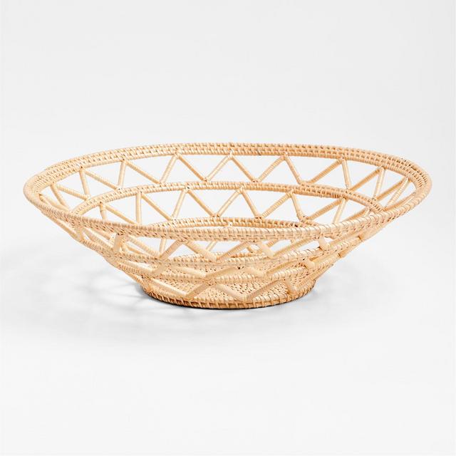 Crete 18" Woven Rattan Fruit Basket