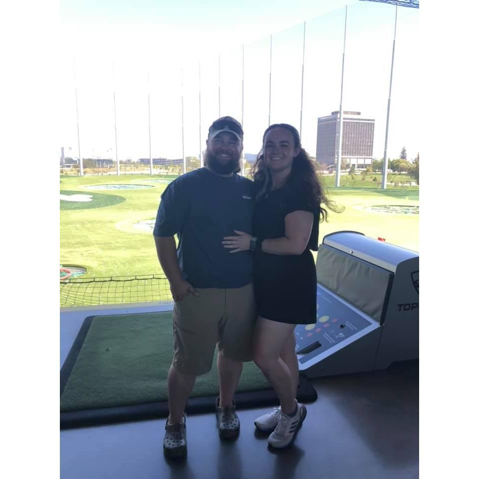 Our first trip together- Chicago! And Mike's first time at Top Golf.