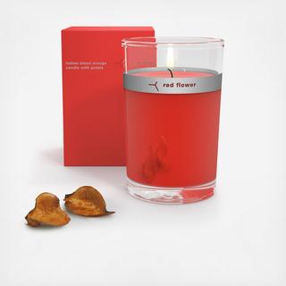 Italian Blood Orange Petal Topped Candle