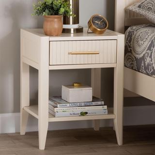 Primrose Mid-Century Fluted 1-Drawer Nightstand