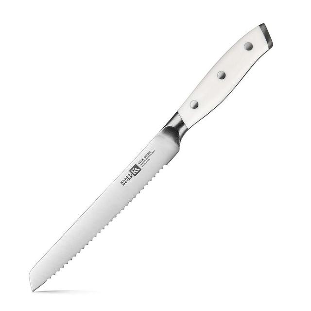 Klaus Meyer Stahl High Carbon Exclusive German Steel 6 inch Utility Serrated Knife (White)