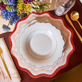 Colorblock Embroidered Placemat, Set of 4