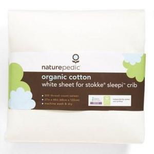 300 Thread Count Organic Cotton Oval Crib Sheet for Stokke Sleepi Crib