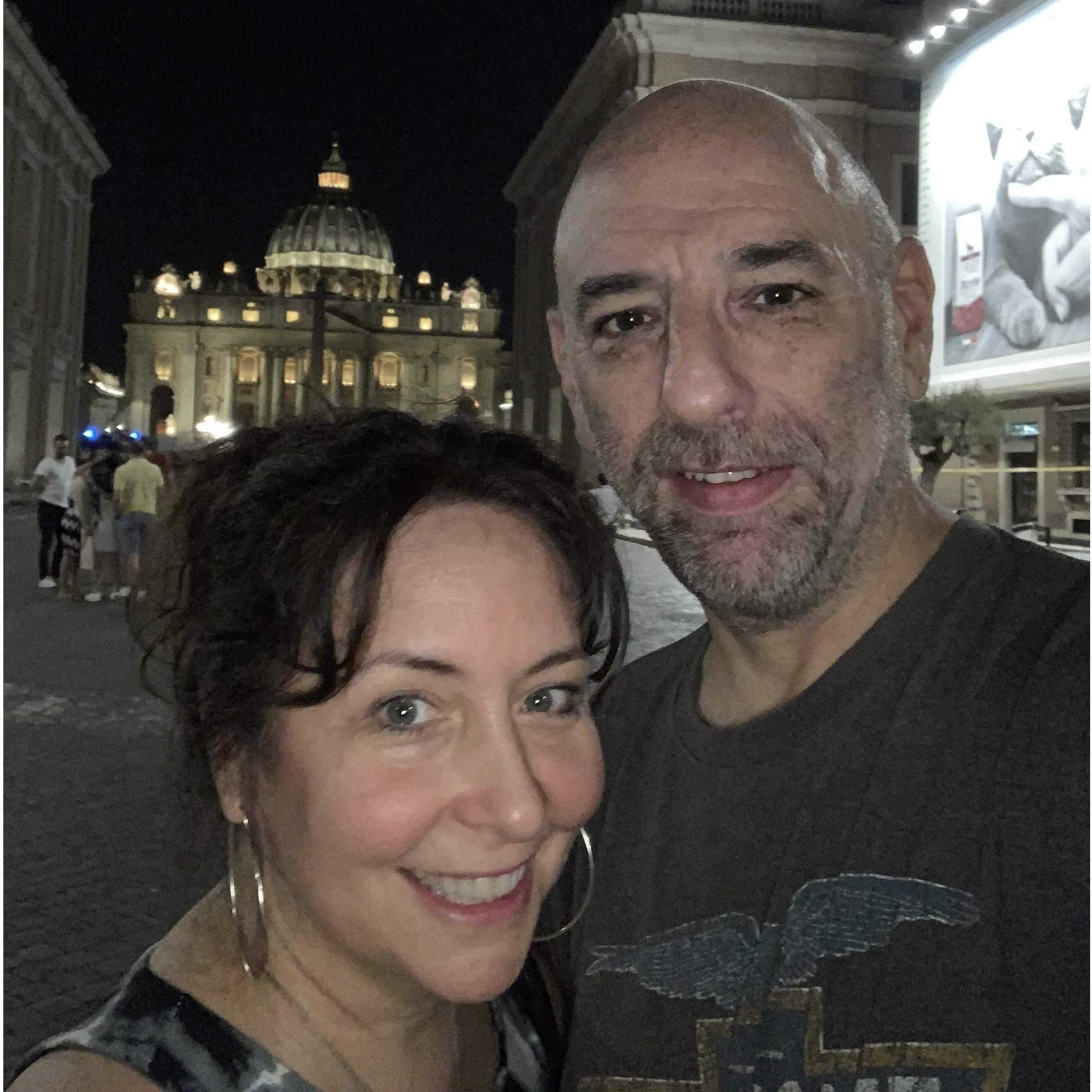 Our first night in Italy,... Vatican City.