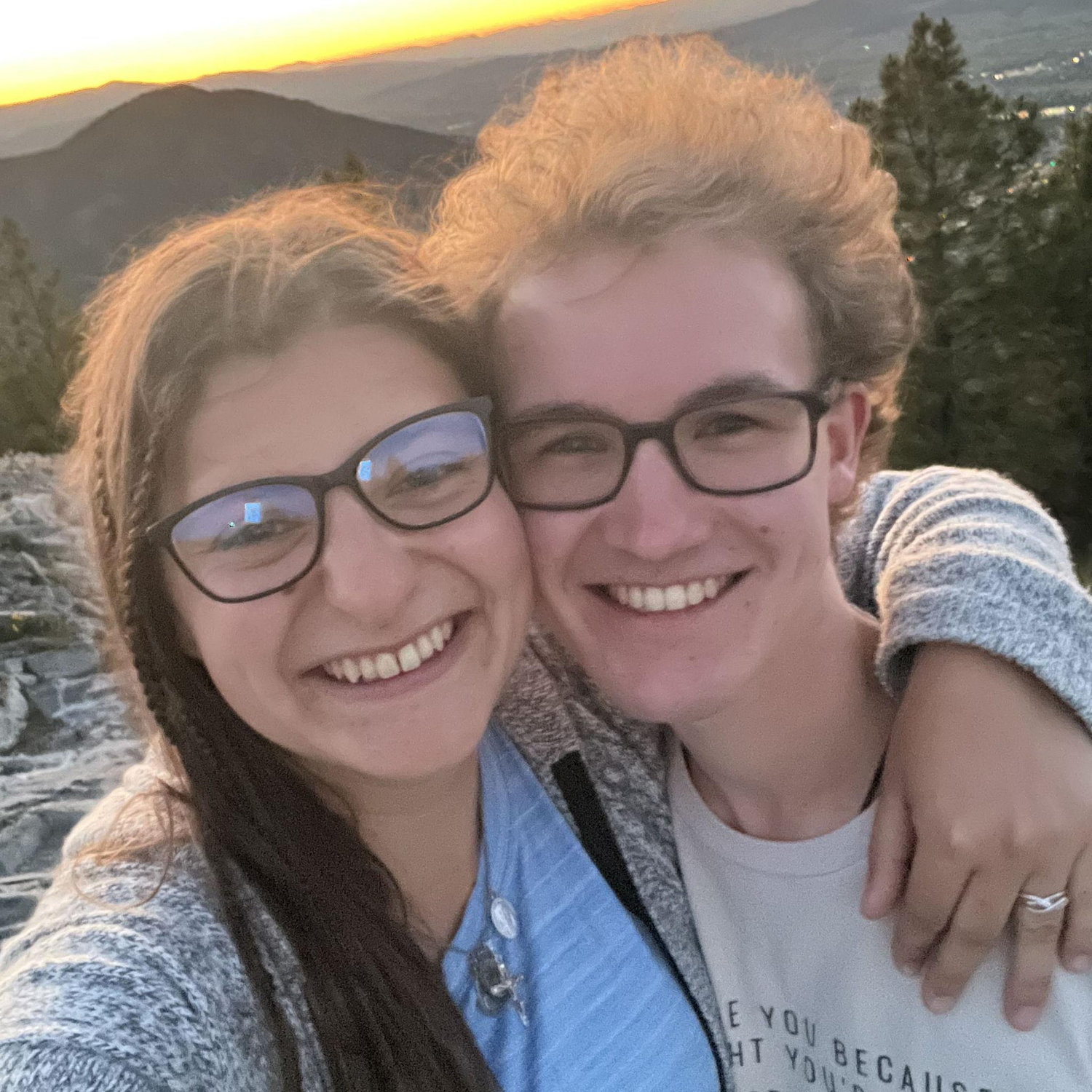 Chris proposed on top of Mt. Ascension. We nearly forgot to get a picture.