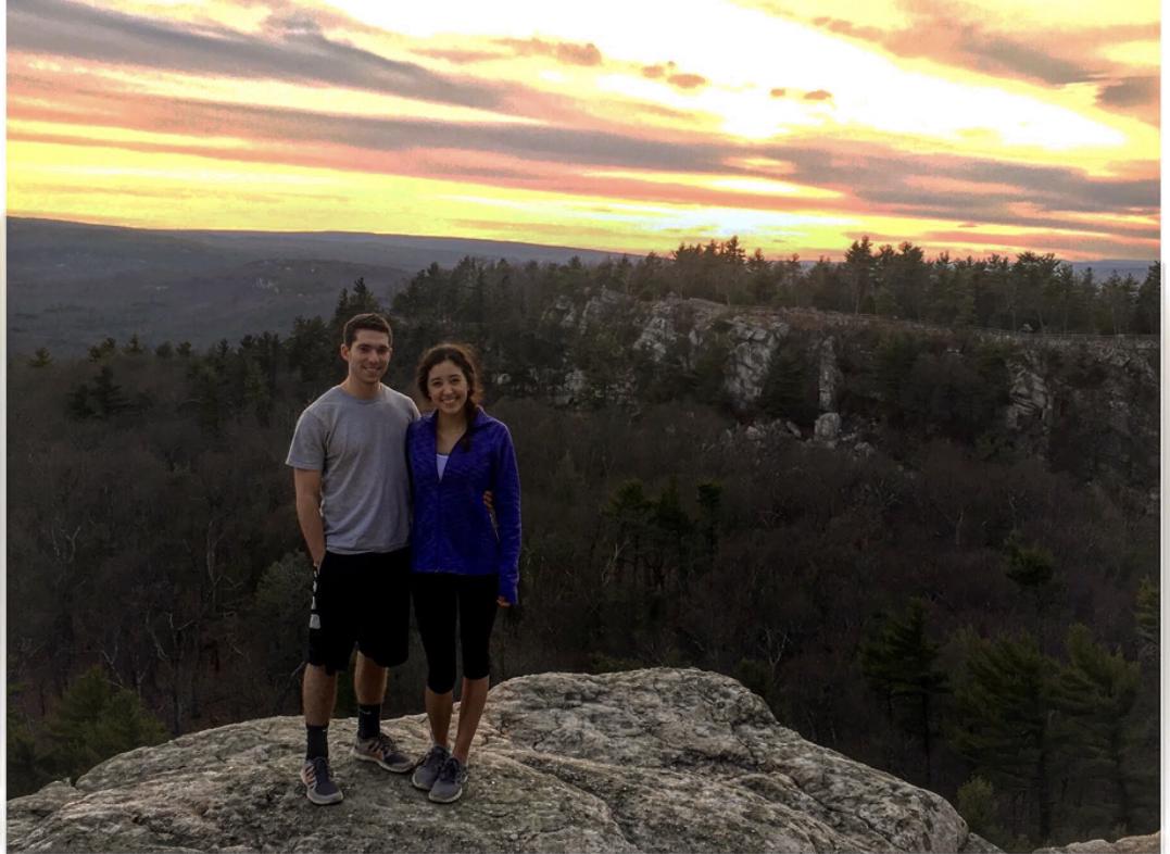 Our very first hike together, the lemon squeeze on Mohonk Mountain (highly recommend!)
