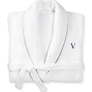 Chambers® Hydrocotton Robe with Piping, Navy