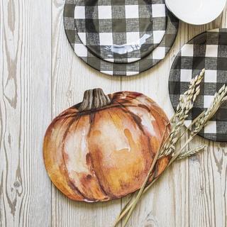 Harvest Melamine Pumpkin Platter, Set of 4