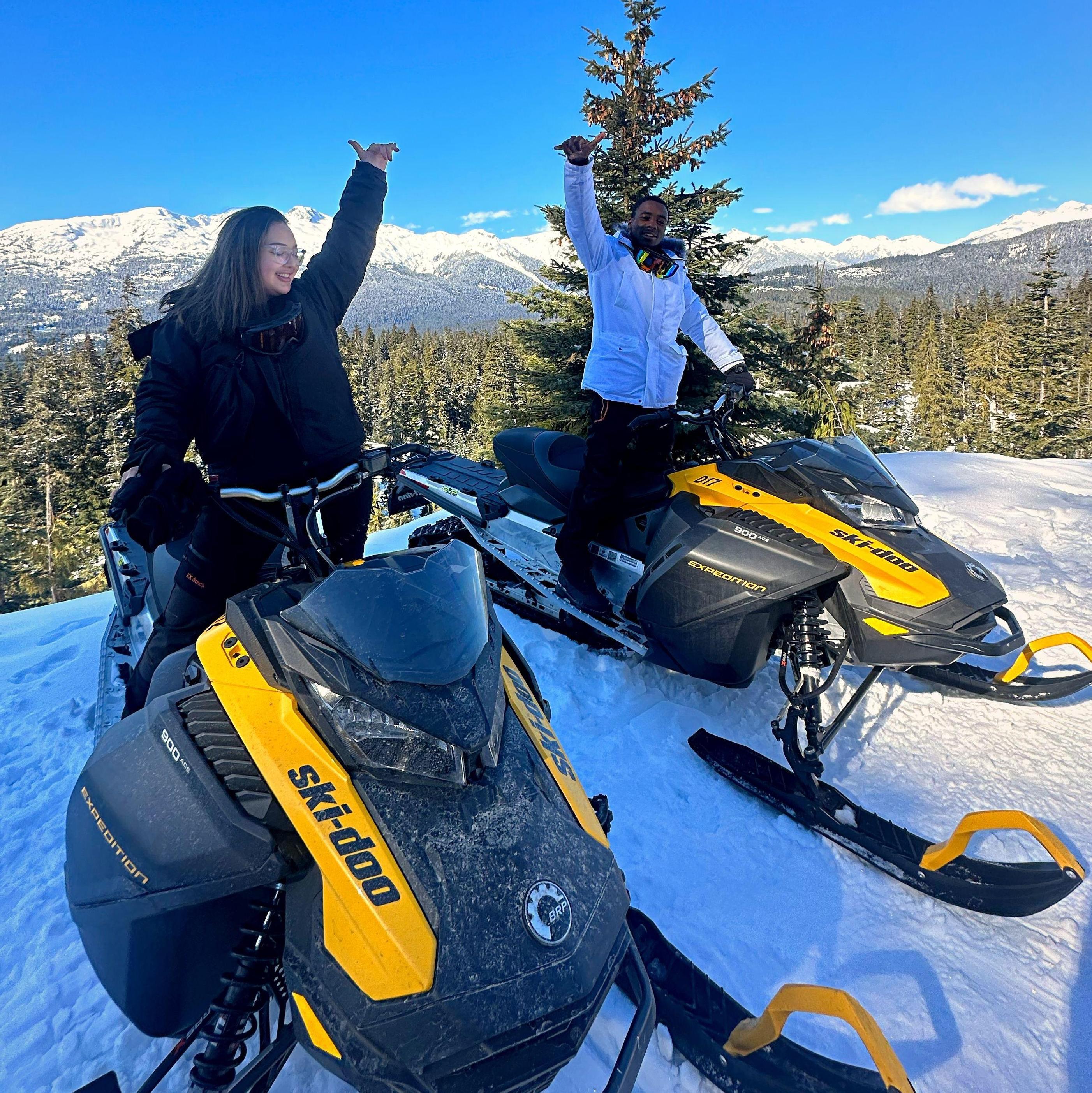 Snowmobiling in Whistler, Canada